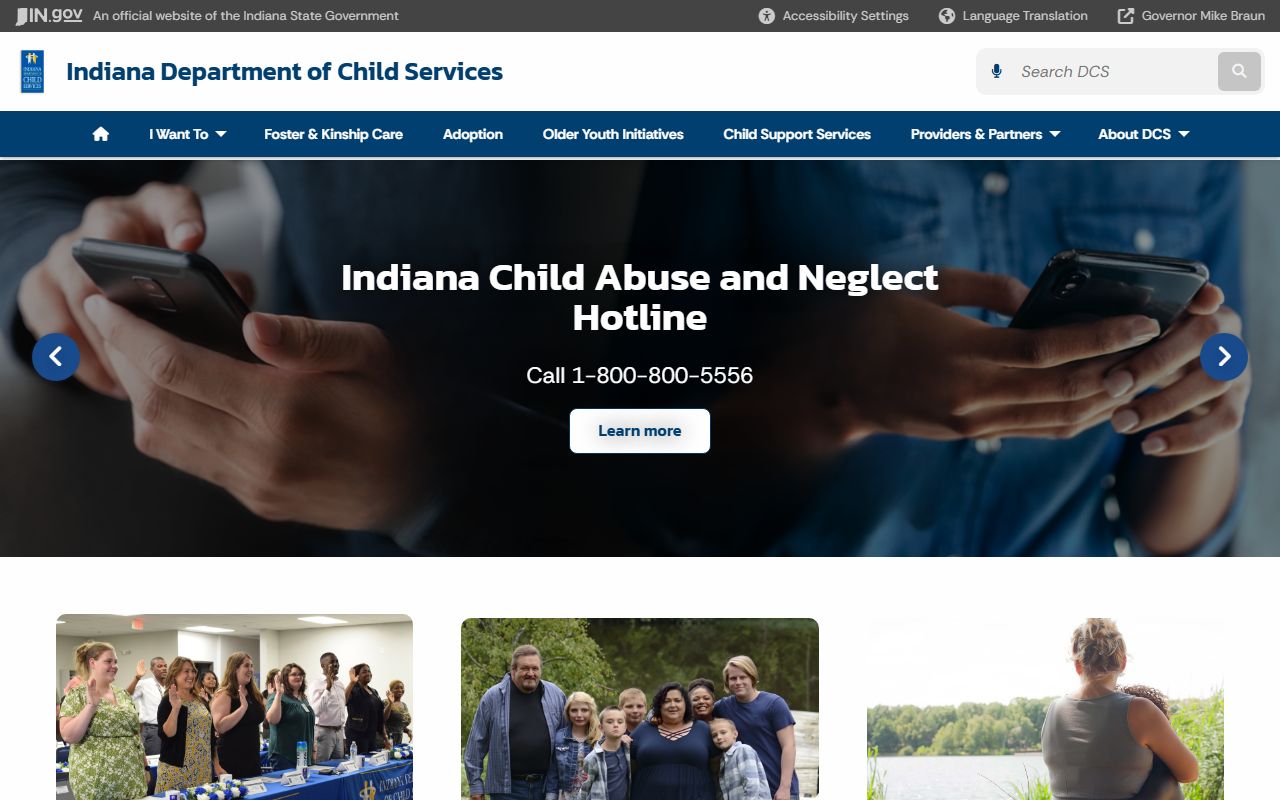 Indiana Department of Child Services site related to Lake County probate guardianship